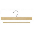 Wooden Pant Hanger w/Non-Slip Bar (Natural)